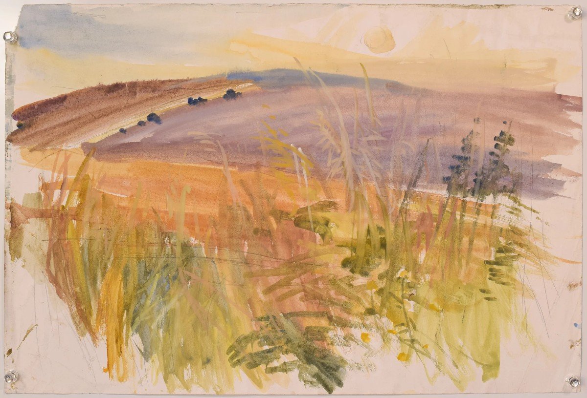 Étude de paysage - Aquarelle