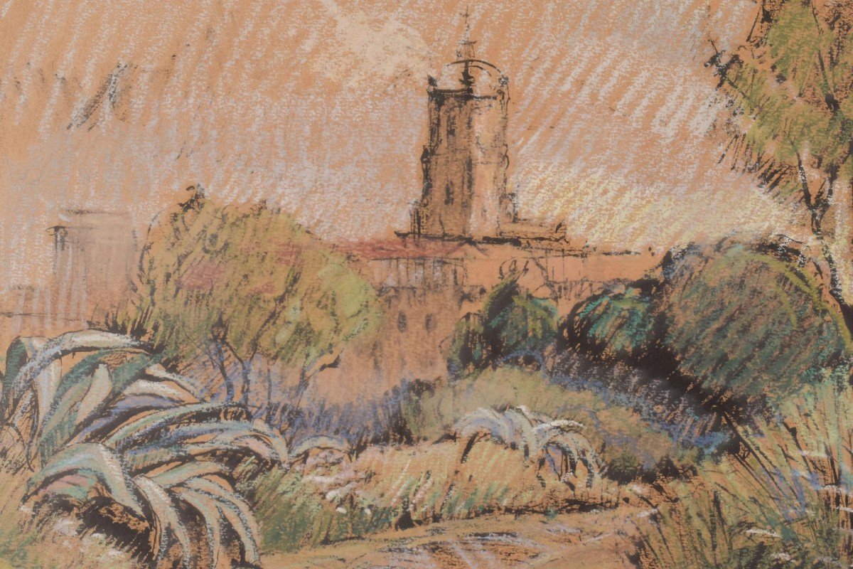 Post Impressionist - Sketch Of A Church In A Landscape-photo-3