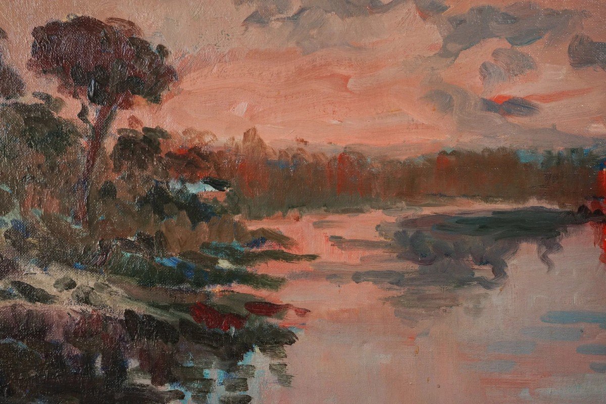 Gómez Fusté - Large Post Impressionist Sunset-photo-3