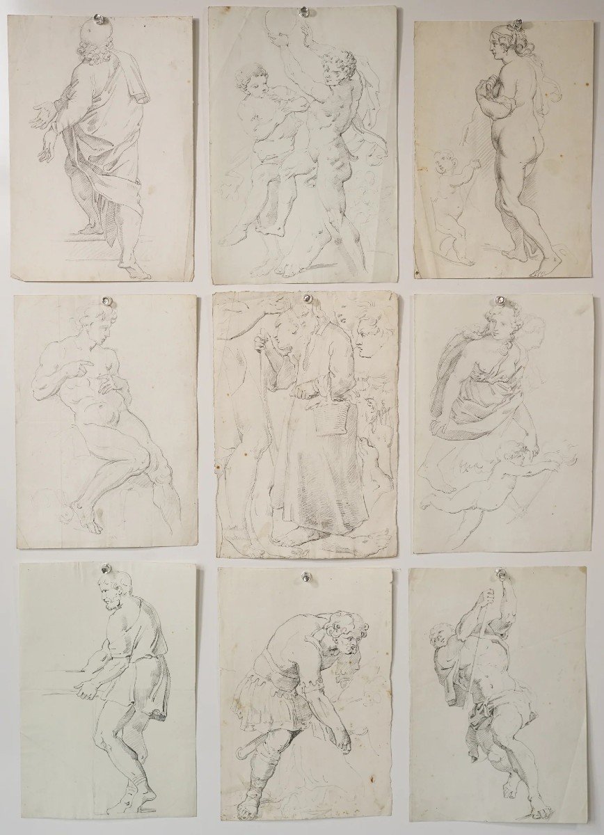 Old Master Drawings - Interesting Collection Of 18-photo-3