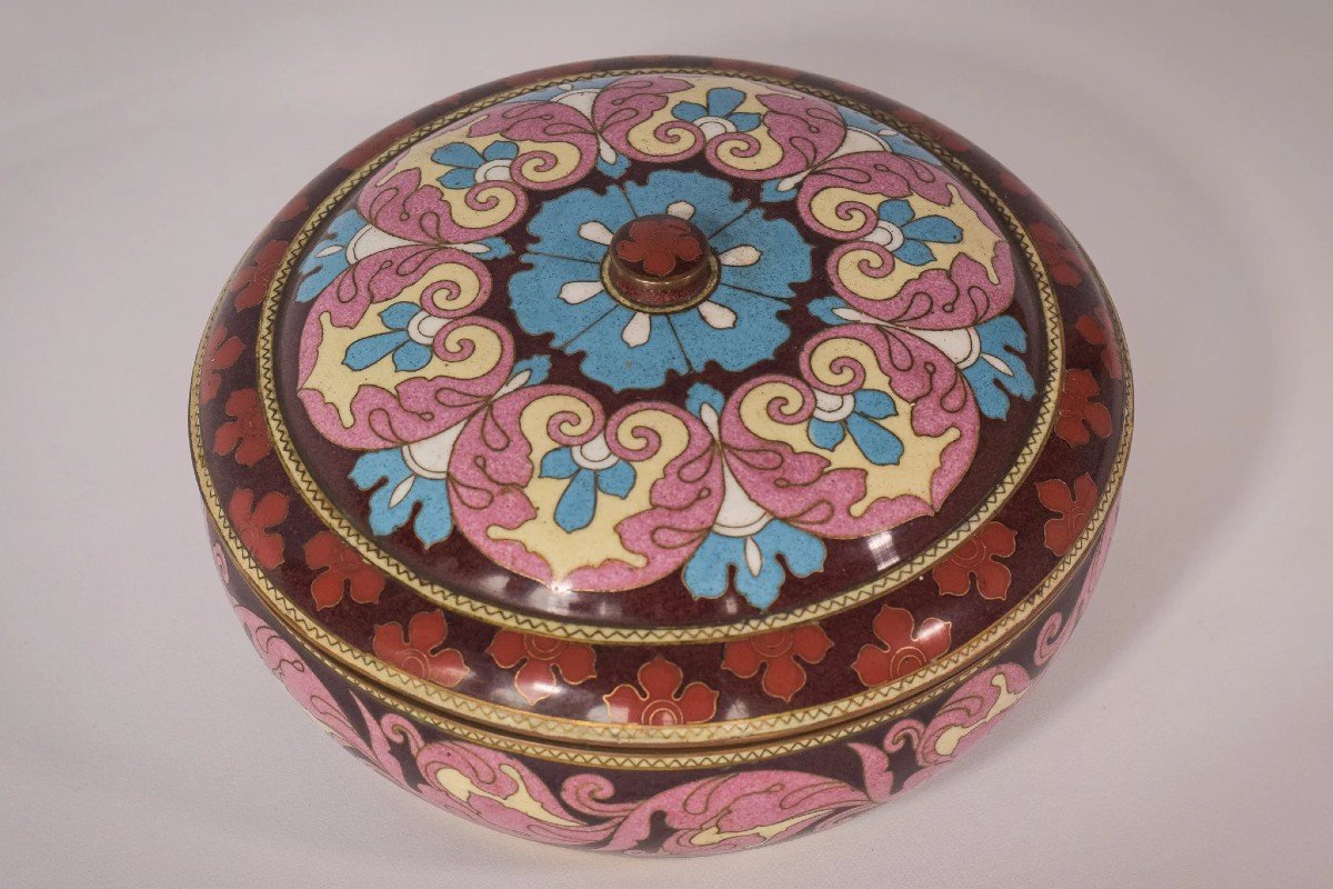 émail Cloisonné - Boîte Circulaire-photo-2