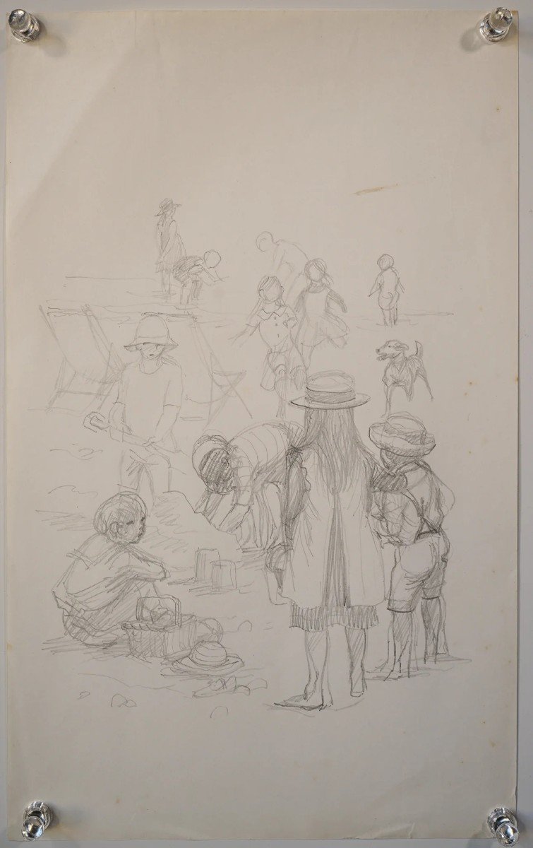 Four High Quality Drawings - Victorian Children At Play-photo-4