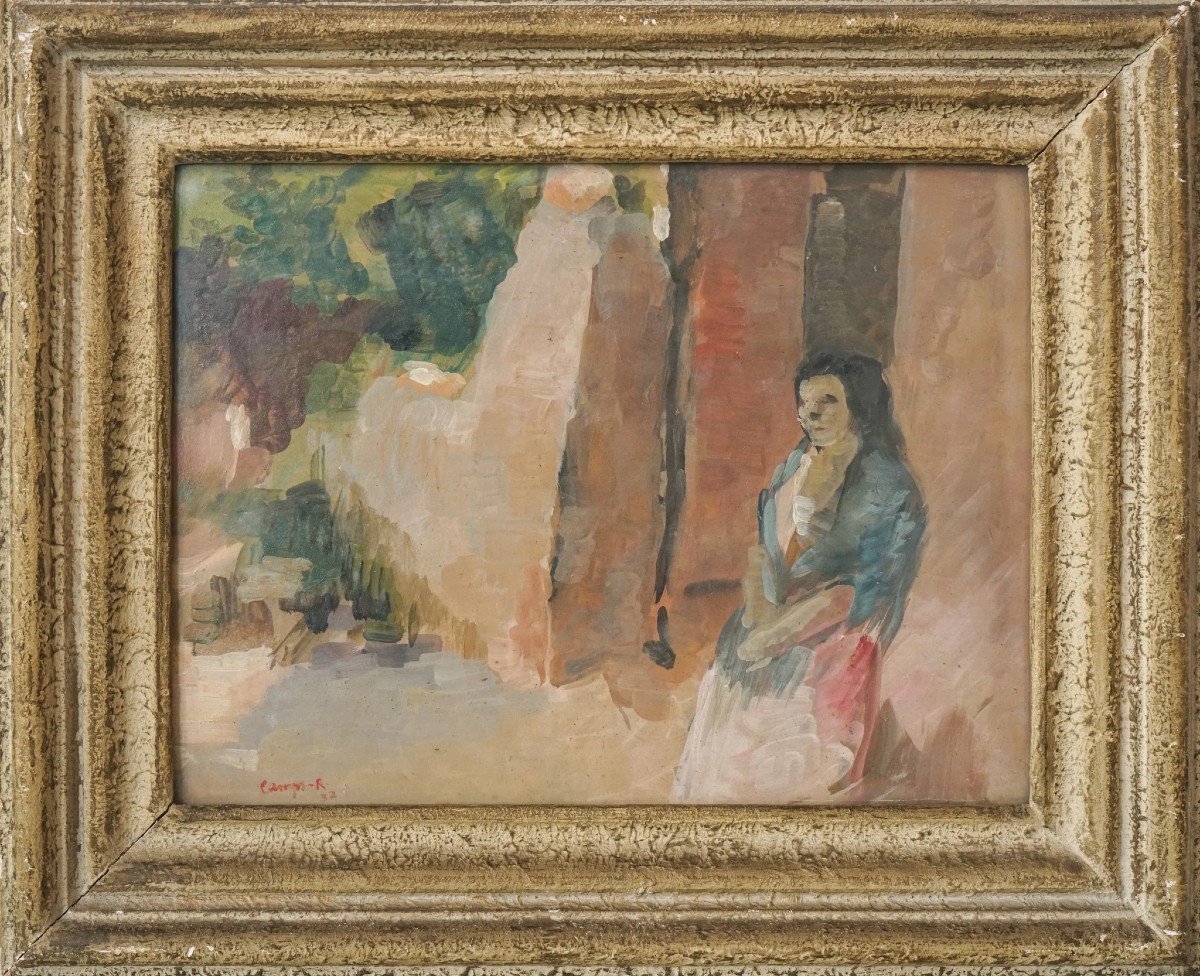 Plein Air - Impressionist - Study Of A Lady-photo-2