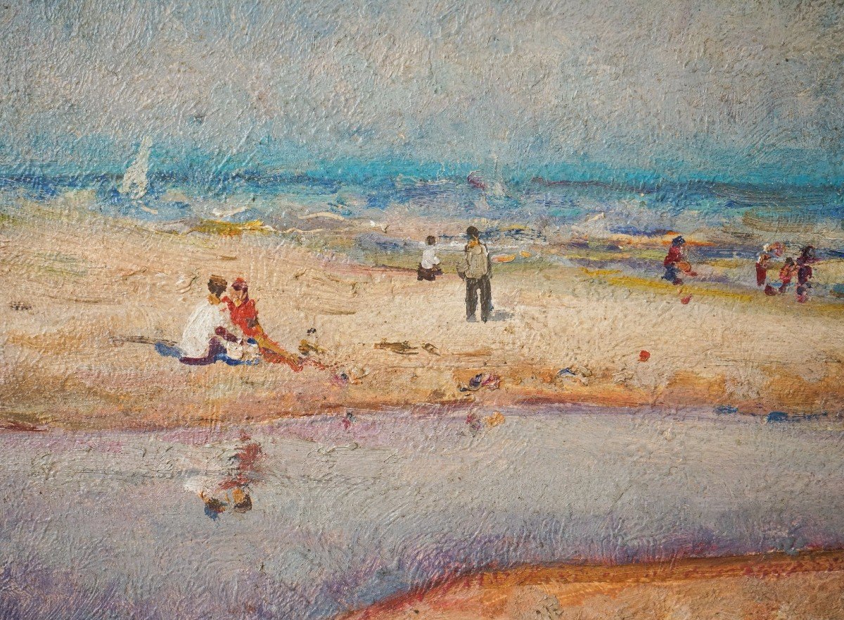 Post Impressionist - Framed Beach Scene - Jordi Freixas Cortes-photo-3