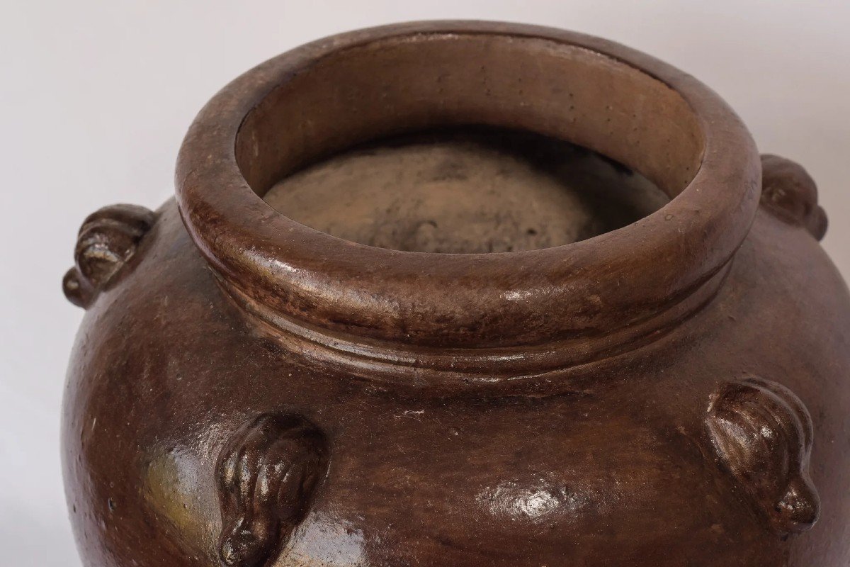 Large Stoneware Pot - 20th Century-photo-1