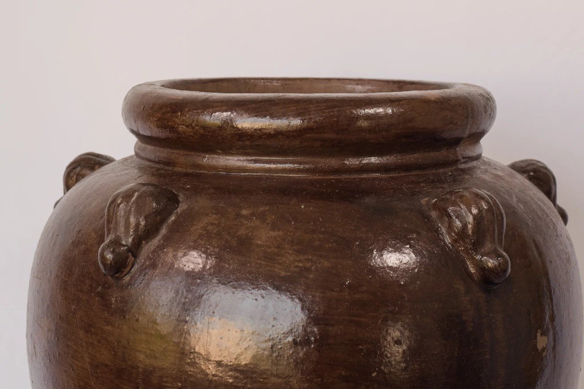 Large Stoneware Pot - 20th Century-photo-3