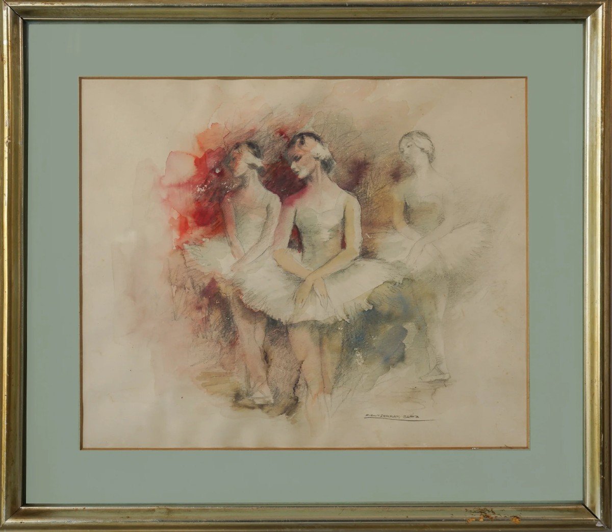 Montserrat Barta (1906-1988) - Trois Ballerines-photo-2