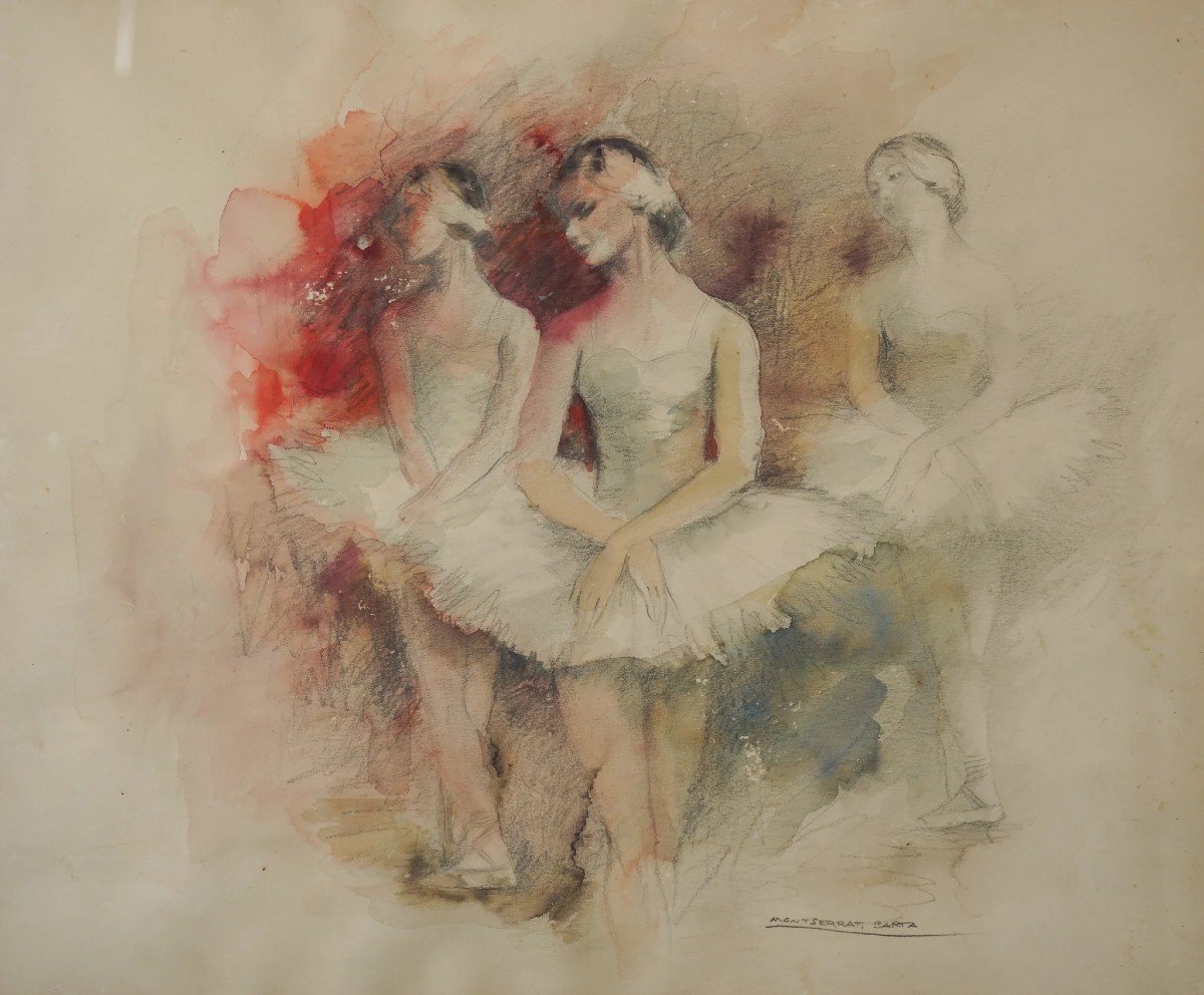 Montserrat Barta (1906-1988) - Trois Ballerines