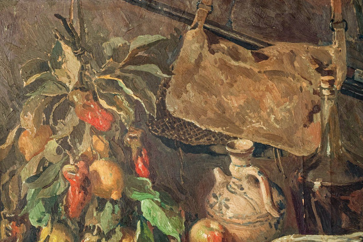 José Maria Vila Canyelles - Le Banquet Du Chef - Nature Morte - Fruits Et Gibiers-photo-1