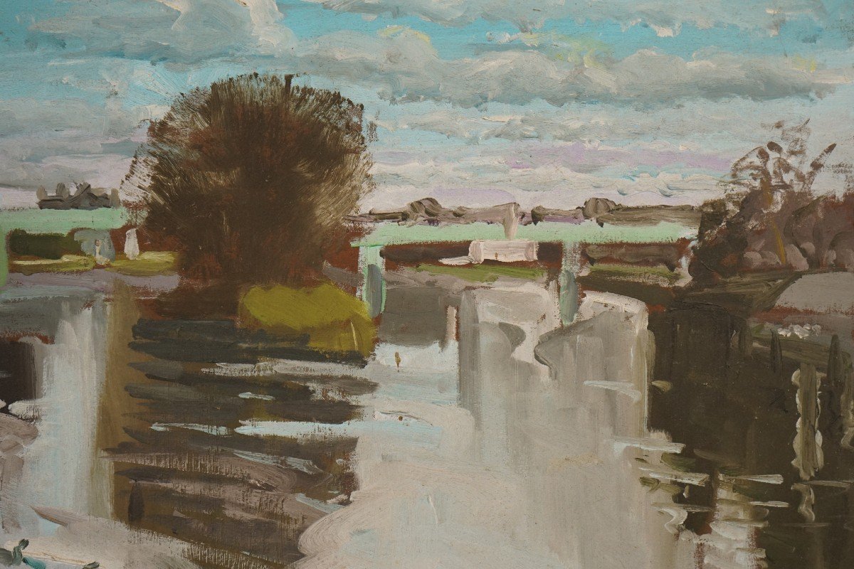 Pont De Kew Vers Le Strand On The Green - Peinture En Plein Air-photo-3