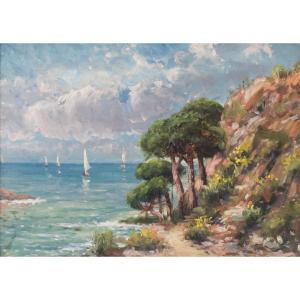 Paysage Côtier – Bateaux à Voile