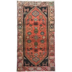 Tapis Vintage Tissé à La Main Inhabituel - Tribal Avec Motifs Animaliers