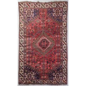 Large Handwoven Tribal Rug - With Stylized Animals And Flowers