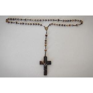 Rosary - Agate Cross And Beads