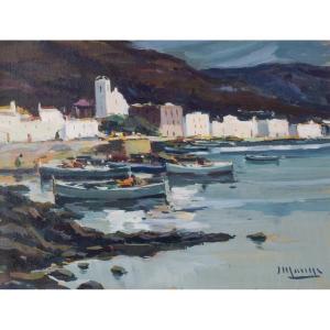 Jaume Mariné I Albamonte - Paysage Marin Côtier De Cadaqués