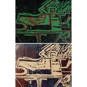 Two Abstract Silkscreens