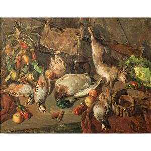 José Maria Vila Canyelles - Le Banquet Du Chef - Nature Morte - Fruits Et Gibiers