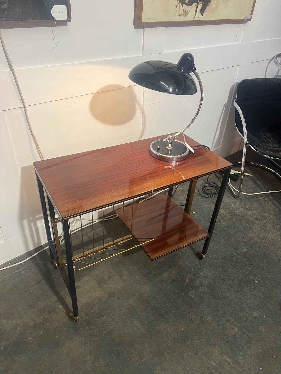 Vintage Newspaper Rack Table  -photo-4