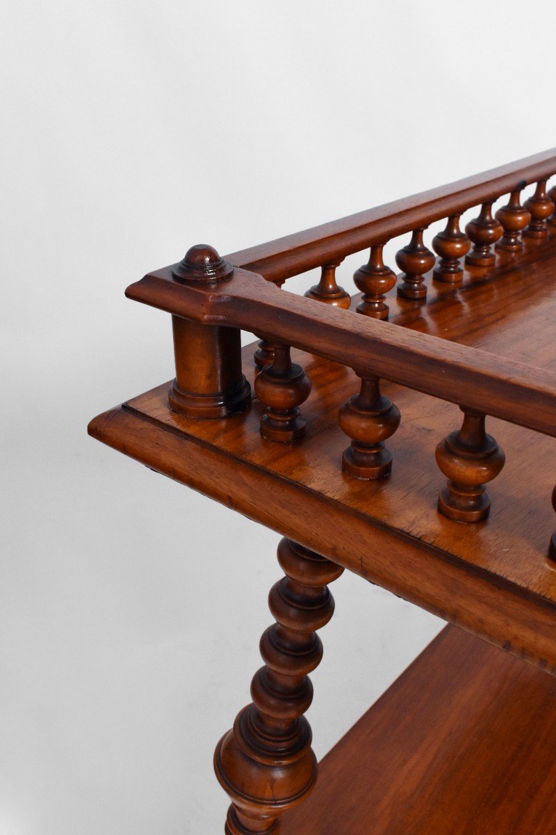 English Turned Wood Table, 1920s,-photo-3