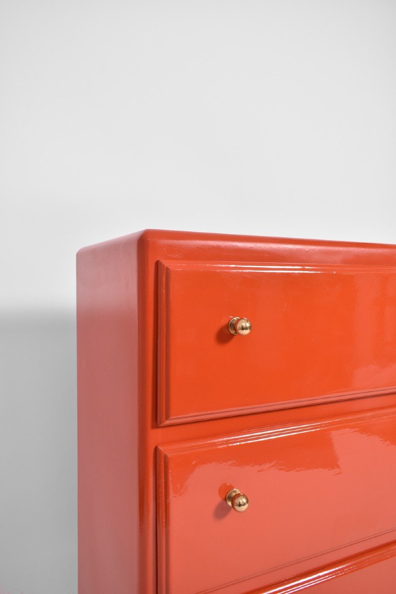 Commode Atelier Martine Couleur Corail, 1920s.-photo-3