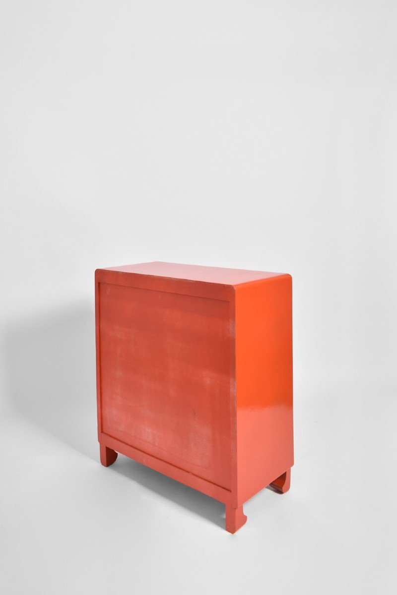 Commode Atelier Martine Couleur Corail, 1920s.-photo-4