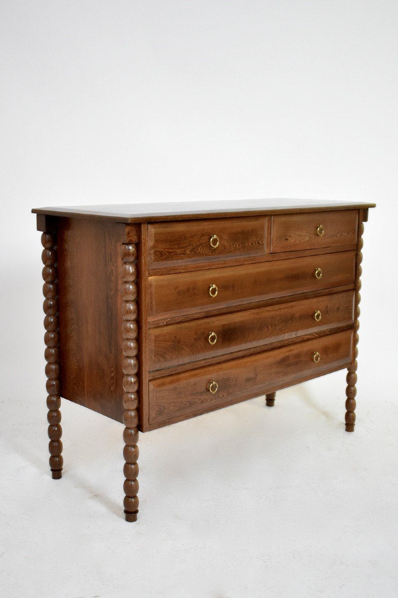 Chest Of Drawers With Turned Wooden Legs, 1960s.