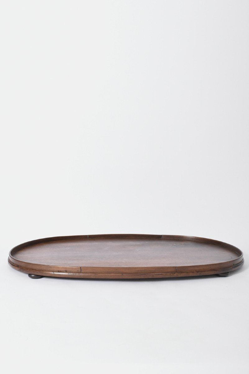 Oval Wooden Tray, 1900s.-photo-2