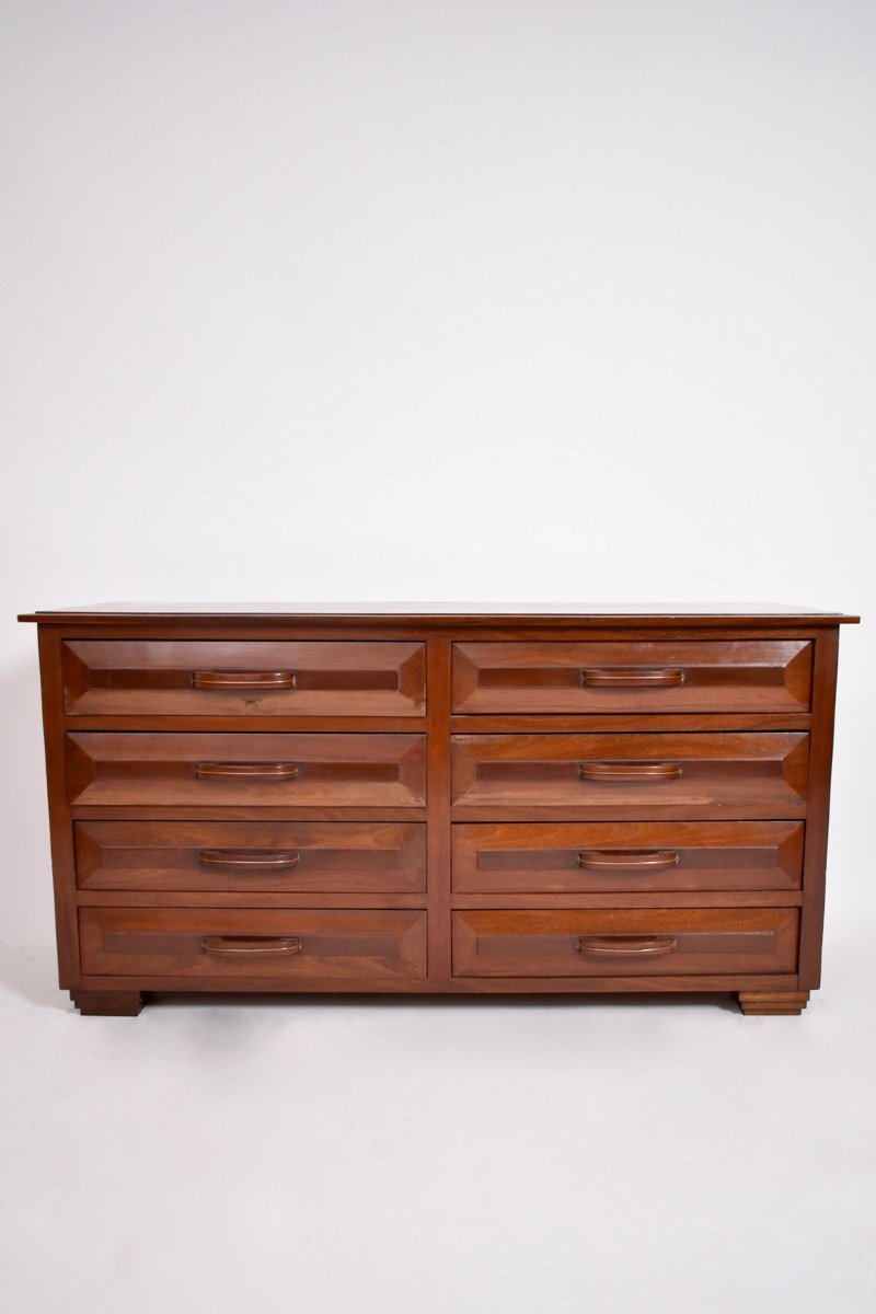 Solid Mahogany Chest Of Drawers, 1970s.-photo-2