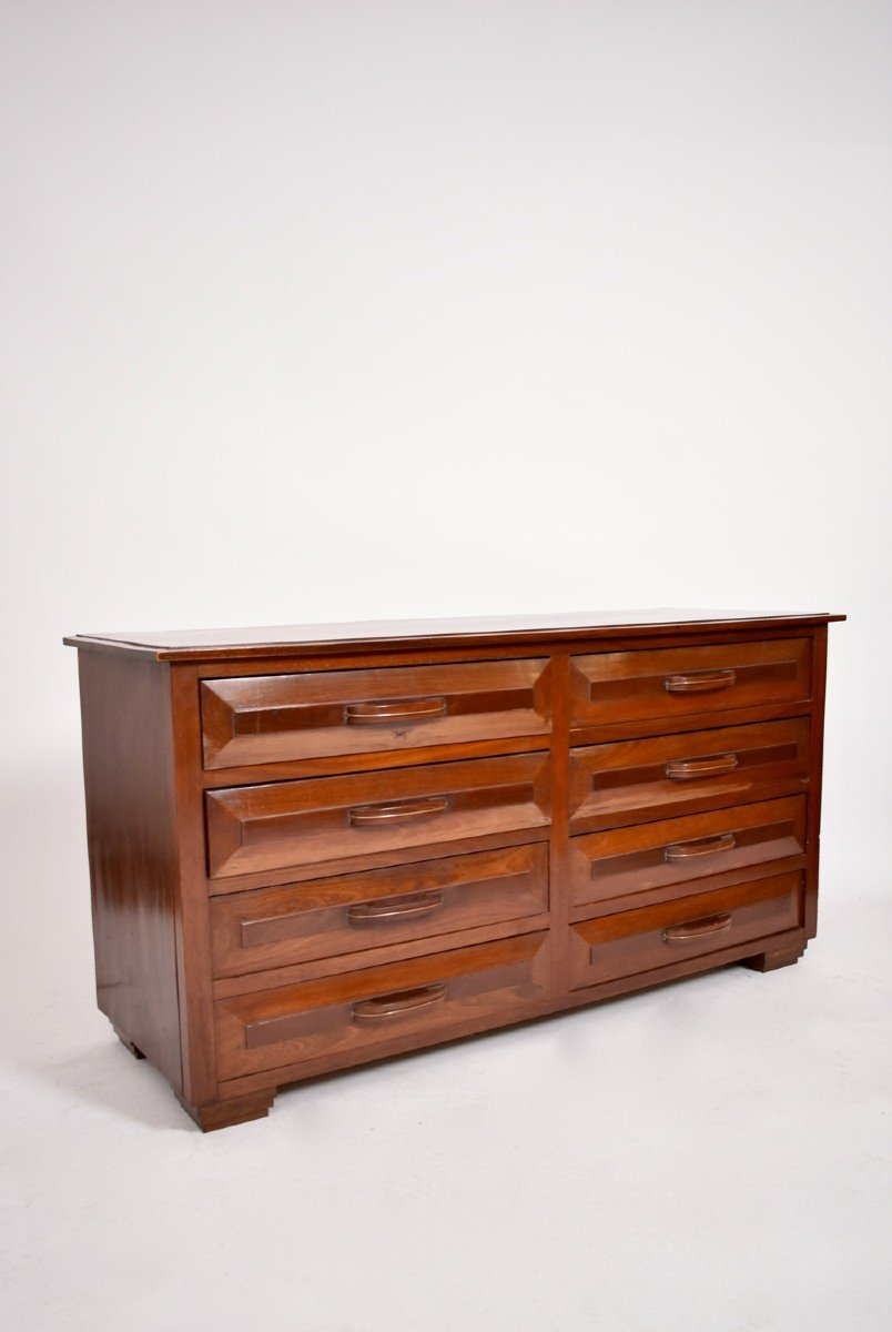 Solid Mahogany Chest Of Drawers, 1970s.