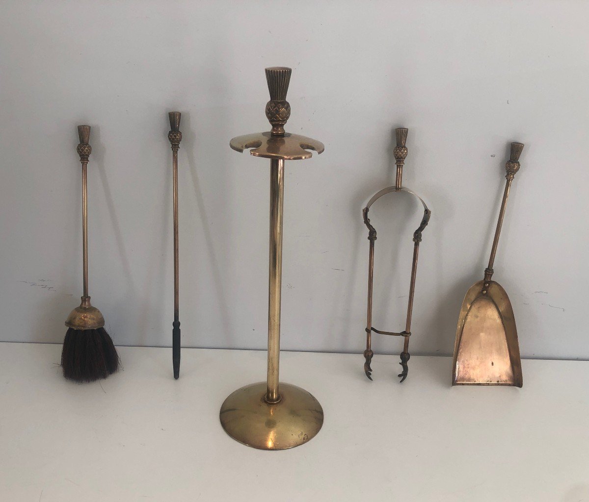 Pineapple Brass Fireplace Tools-photo-1