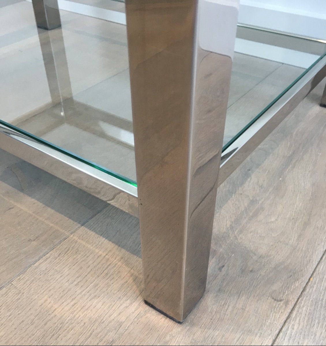 Pair Of Chrome Side Tables-photo-5