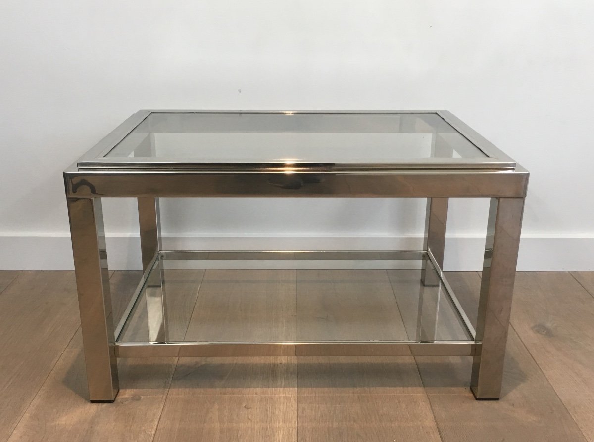 Pair Of Chrome Side Tables-photo-7