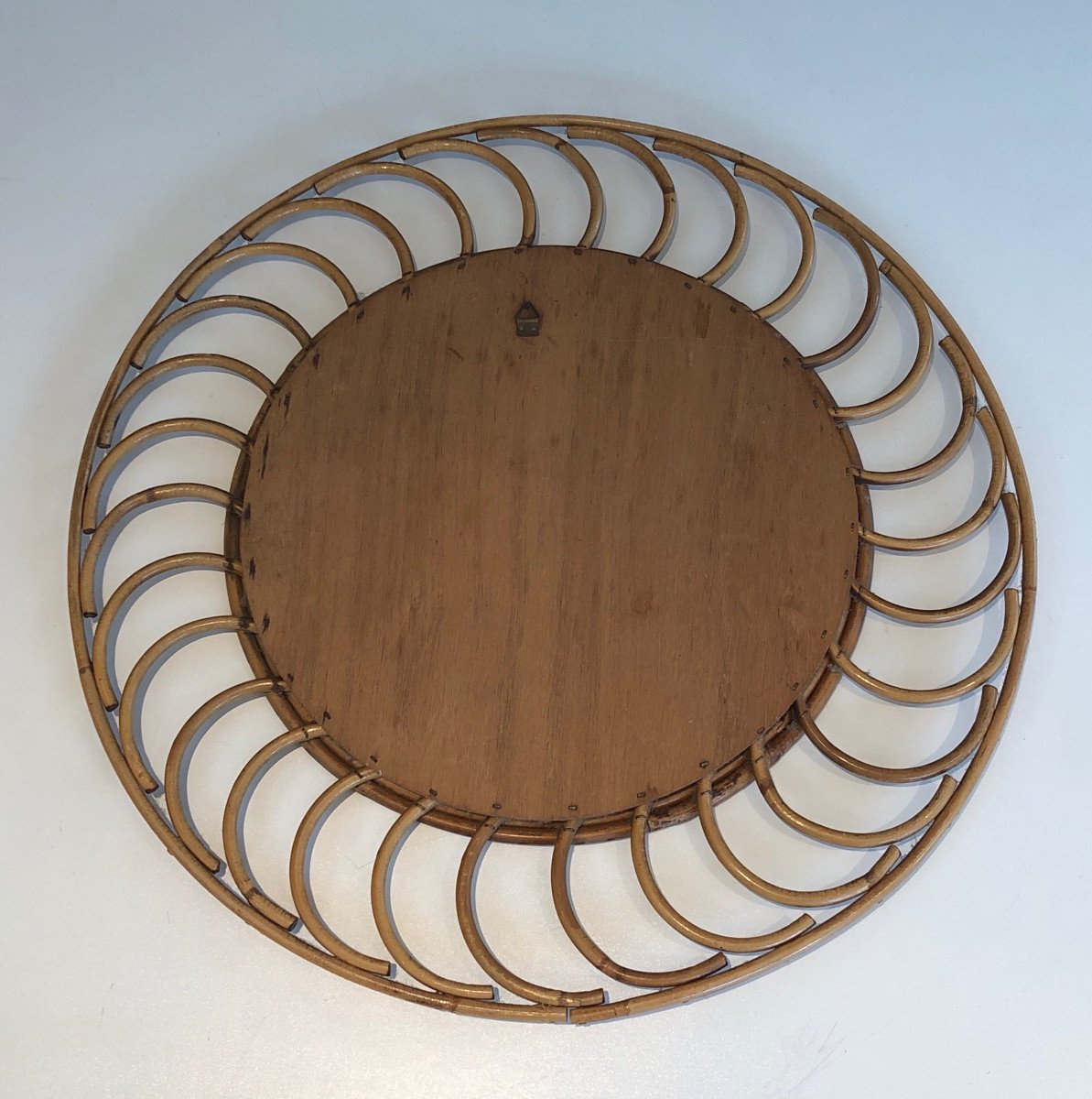 Rattan Mirror. French Work. Circa 1970-photo-7