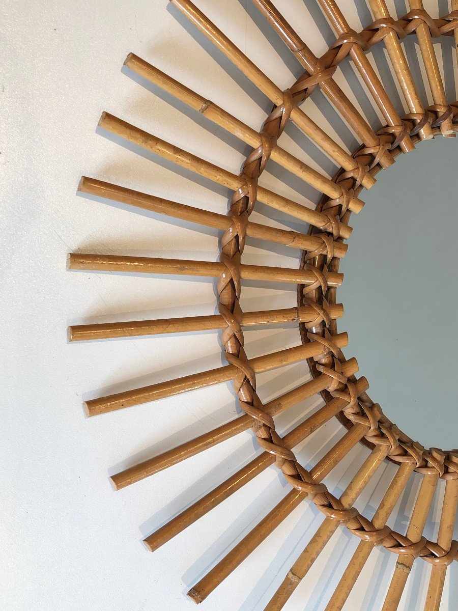 Rattan Mirror. French. Circa 1970-photo-2