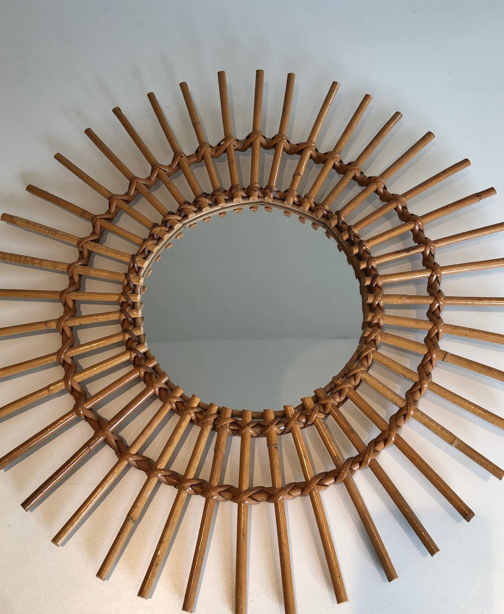 Rattan Mirror. French. Circa 1970-photo-7