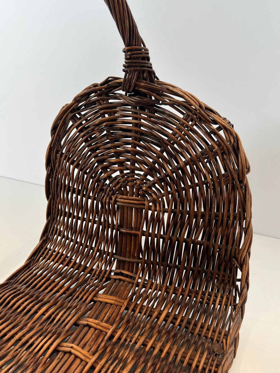 Rattan Log Holder. French Work. Around 1970-photo-7