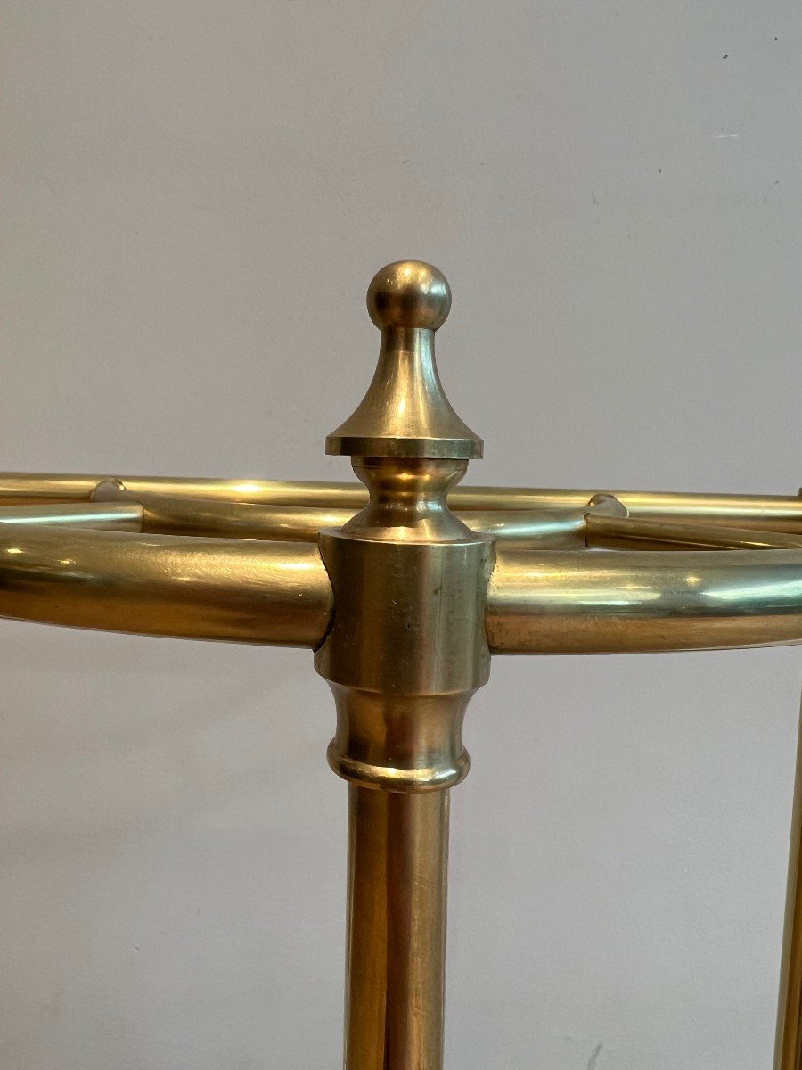 Rounded Brass And Cast Iron Umbrella Stand. French. Circa 1900-photo-2