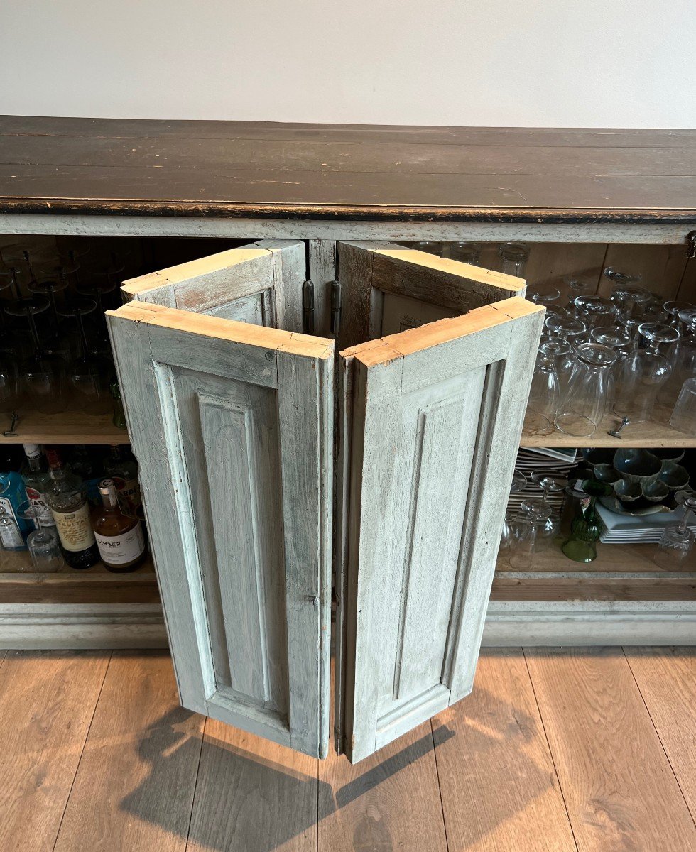 Large 6 Doors Patinated Cupboard. French Work-photo-5