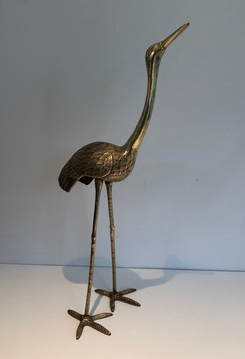 Stylish Brass Bird. French Work. Circa 1970-photo-2