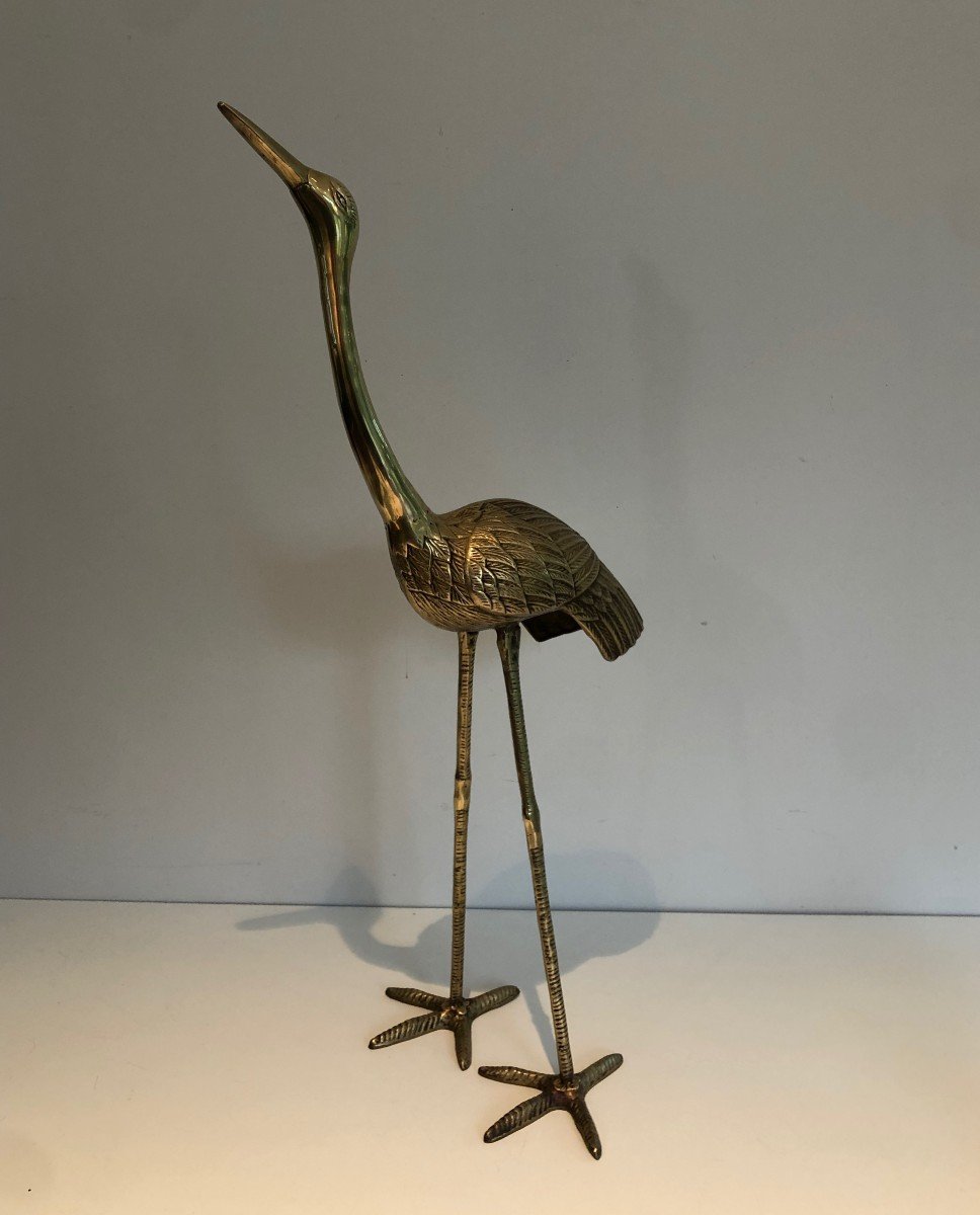 Stylish Brass Bird. French Work. Circa 1970-photo-3