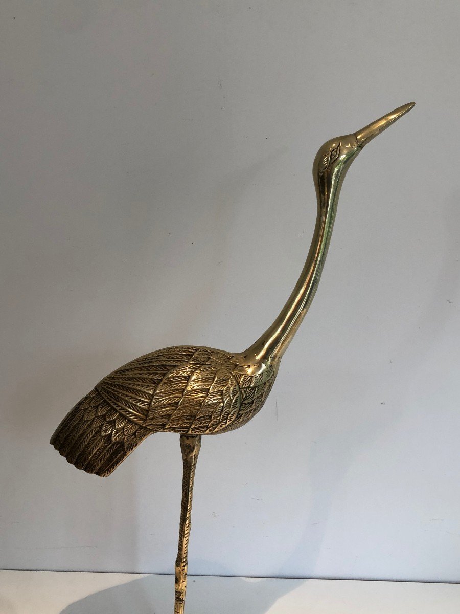 Stylish Brass Bird. French Work. Circa 1970-photo-4