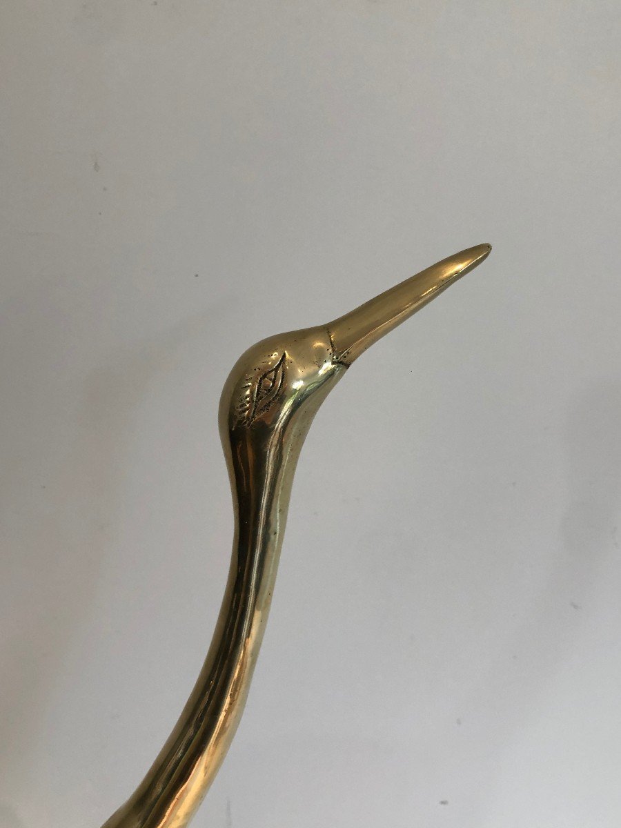 Stylish Brass Bird. French Work. Circa 1970-photo-1