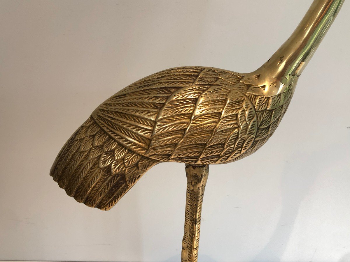 Stylish Brass Bird. French Work. Circa 1970-photo-2