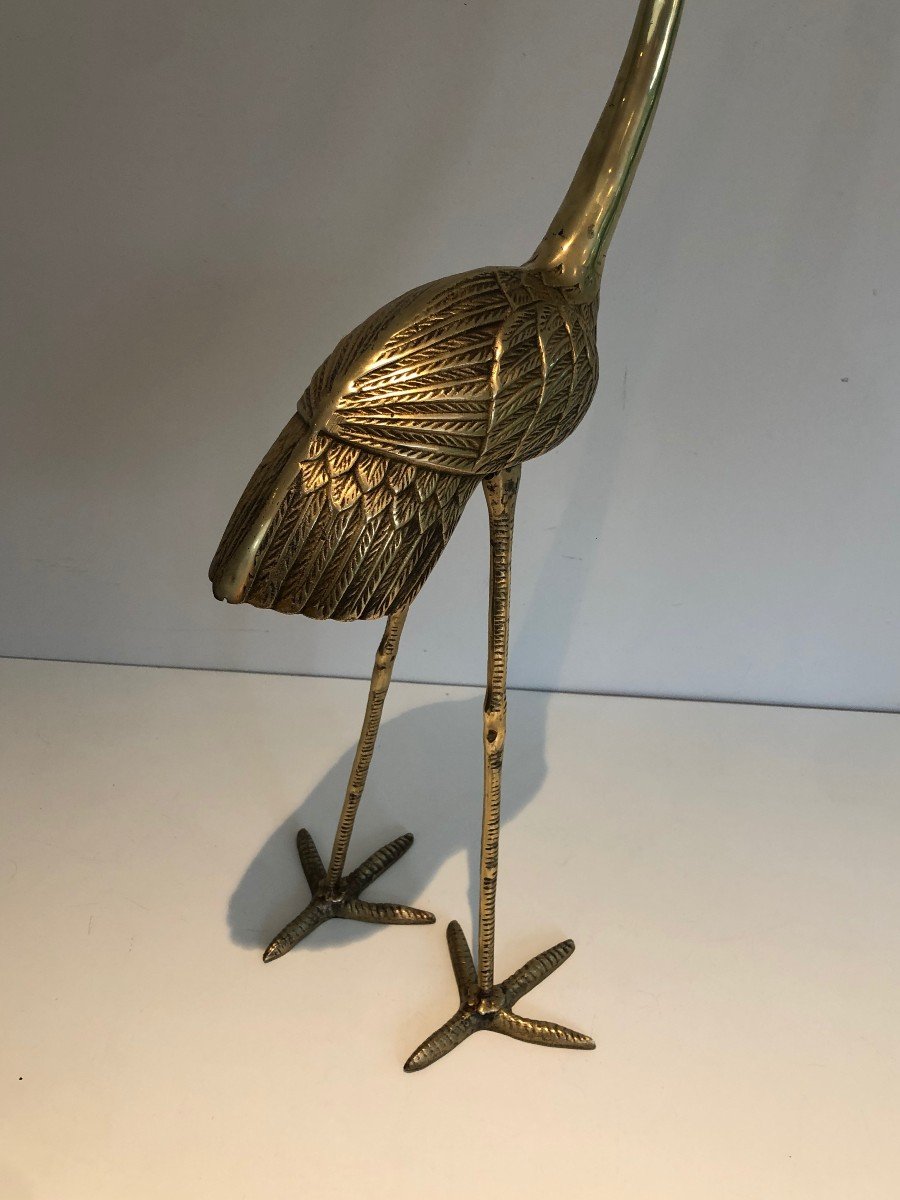 Stylish Brass Bird. French Work. Circa 1970-photo-4