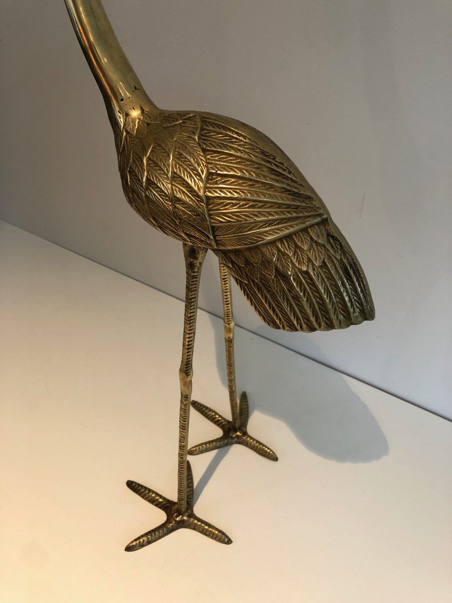 Stylish Brass Bird. French Work. Circa 1970-photo-5