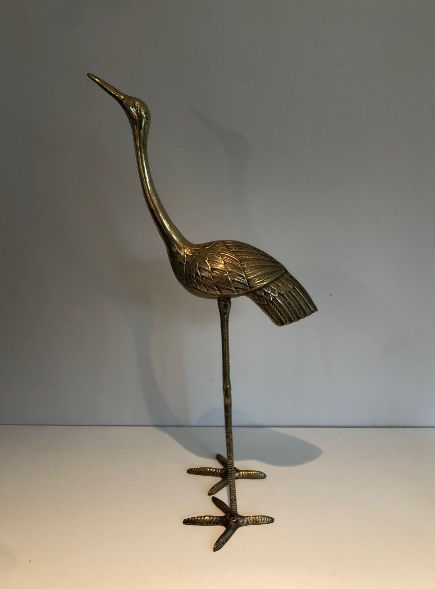 Stylish Brass Bird. French Work. Circa 1970-photo-8