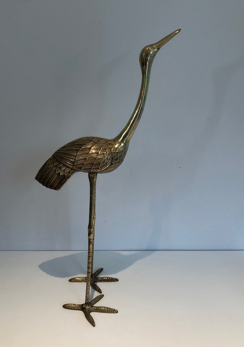 Stylish Brass Bird. French Work. Circa 1970