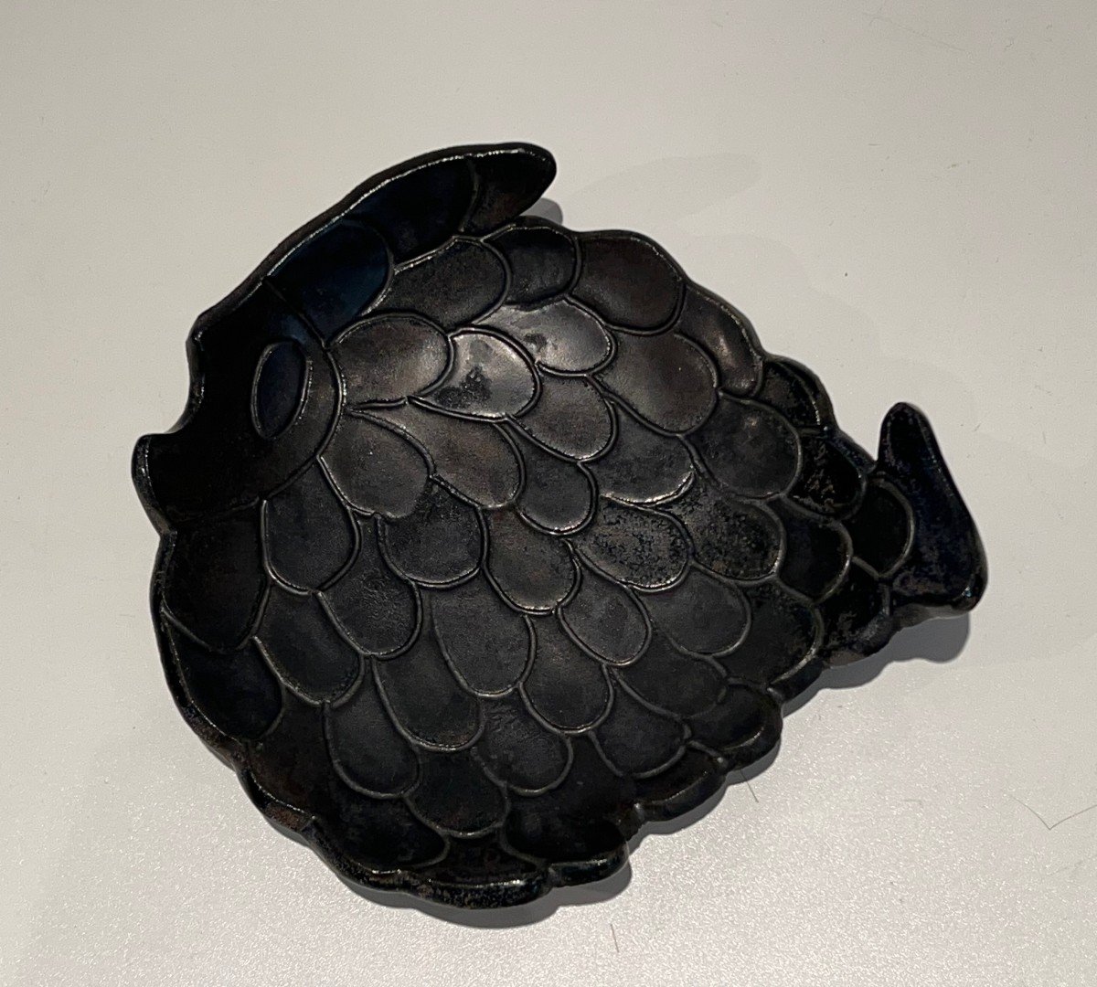 Ceramic Vide-poche Representing A Fish. French Work. Circa 1970-photo-3