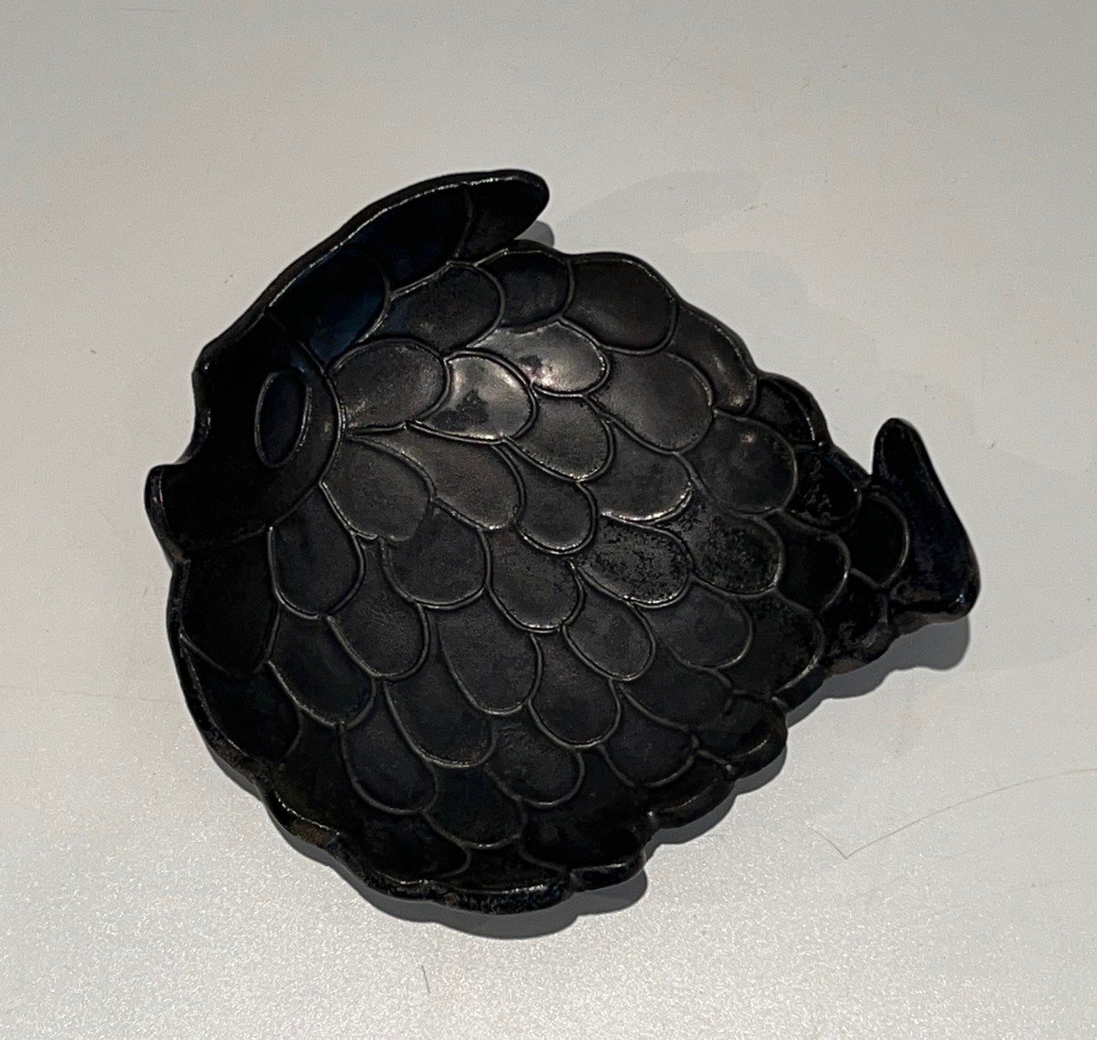 Ceramic Vide-poche Representing A Fish. French Work. Circa 1970-photo-4