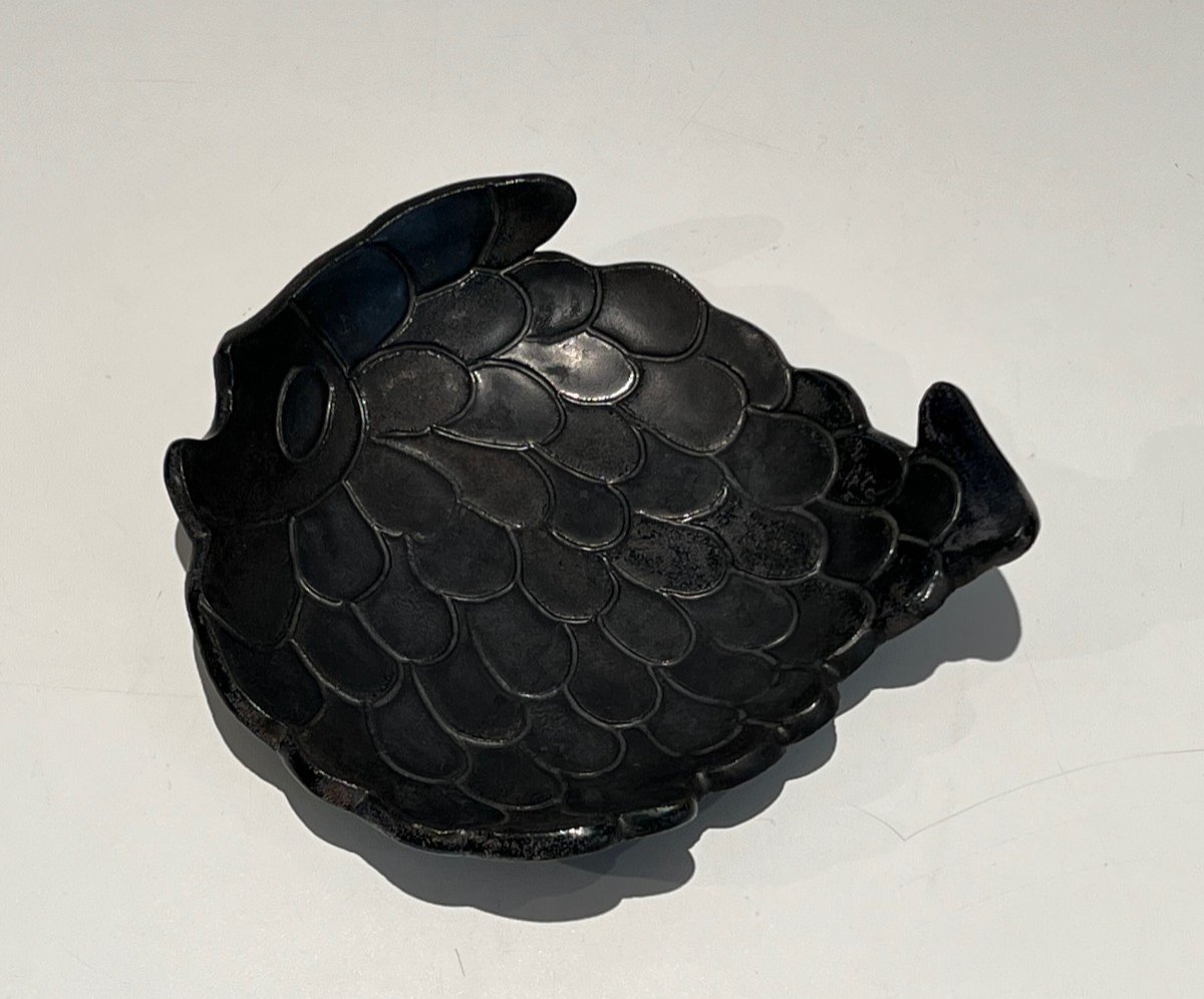 Ceramic Vide-poche Representing A Fish. French Work. Circa 1970